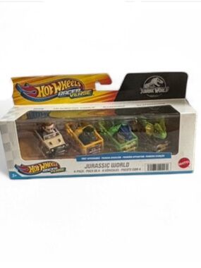 Hot Wheels Jurassic World 4-Pack Dino Vehicles - Multicolor